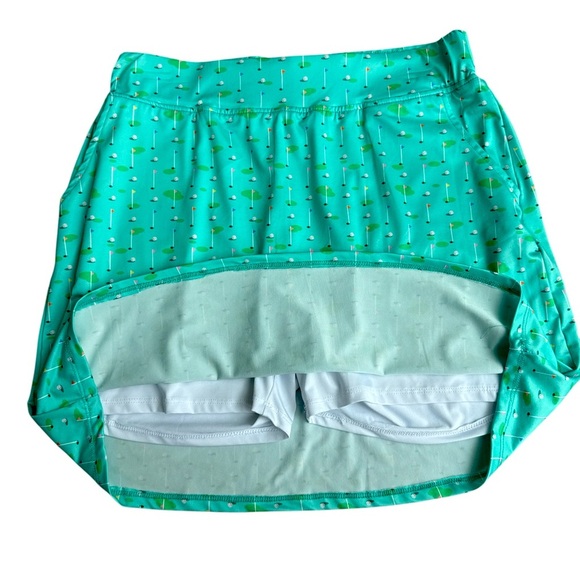 Court Haley Girls Got Drive Golf Print Pull-On Skort Women's Size Medium - Picture 4 of 6